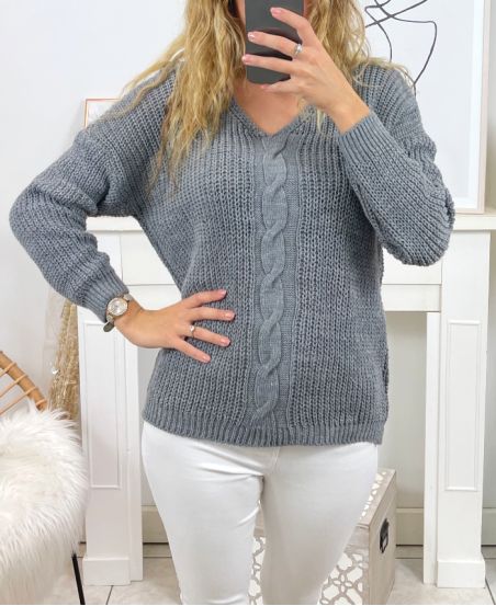 PULL OVER TWIST SH04 GRIS