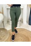 PACK 5 TROUSERS WITH BELT S M L XL XXL P031 MILITARY GREEN