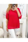 TUNIC PLISSEE CH02 RED