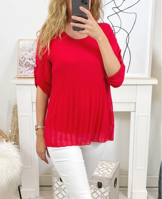 TUNIC PLISSEE CH02 RED