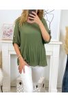 TUNIC PLEATED CH02 MILITARY GREEN