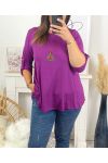 GRANDE TAILLE HAUT AVEC COLLIER OFFERT 2029 VIOLET