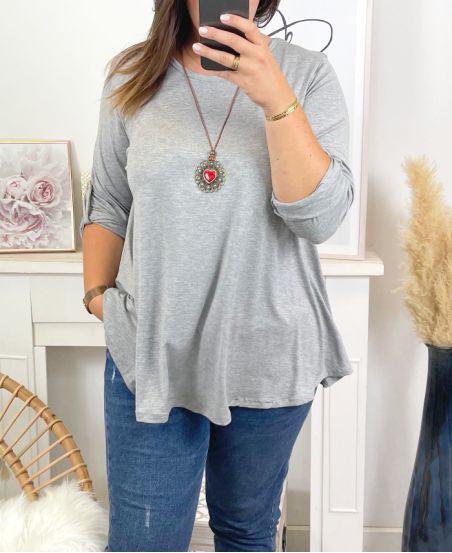 LARGE SIZE HIGH WITH NECKLACE OFFERED 2029 GRAY