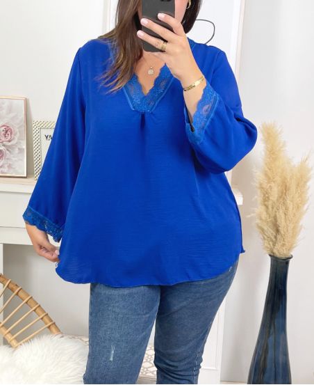 GROSSE HOHE TAILLE MIT DENTELE 2686 ROYAL BLUE