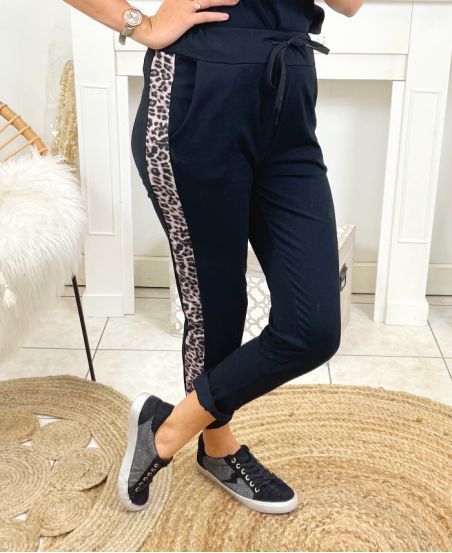 PANTALON JOGG LEOPARD 6705 NOIR