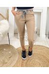 PACK 4 TROUSERS WITH BELT SCARVES S M L XL P032 CAMEL