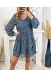 BEDRUCKTES KLEID 9464I1 BLAU