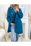 LONG JACKET WITH BUTTONS B3428 BLUE