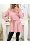 EVASEE V-NECK TUNIC 20219 PINK