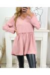 EVASEE V-NECK TUNIC 20219 PINK