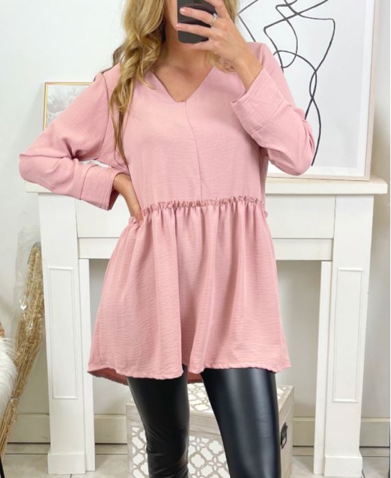 EVASEE V-NECK TUNIC 20219 PINK