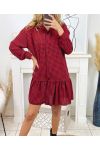 GESTREEPTE TUNIEK JURK 9857 ROOD