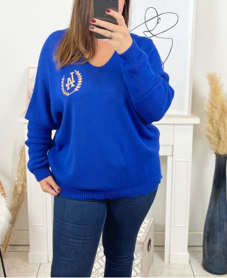 LARGE SIZE PULLOVER THE MO02 ROYAL BLUE
