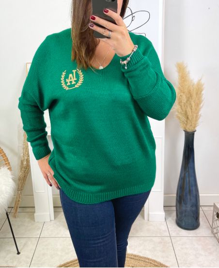 LARGE SIZE PULLOVER THE MO02 GREEN