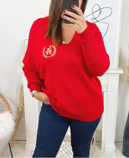 LARGE SIZE PULLOVER THE MO02 RED