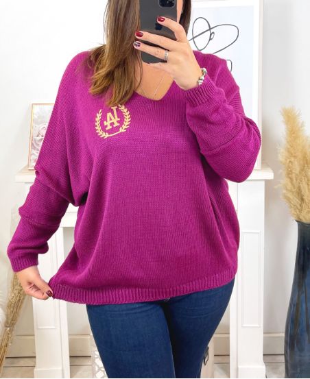 LARGE SIZE PULLOVER THE MO02 PURPLE