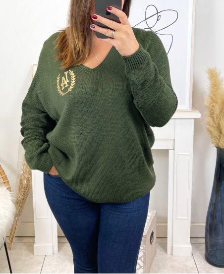 LARGE SIZE PULLOVER THE MO02 MILITARY GREEN