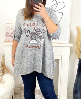 LARGE SIZE PULL LOVE NAILED 2333 GRAY