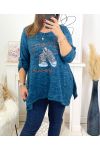 LARGE SIZE PULL LOVE CLOUTE 2333 BLUE