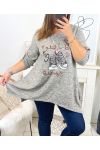 GRANDE TAGLIA PULL LOVE INCHIODATO 2333 BEIGE