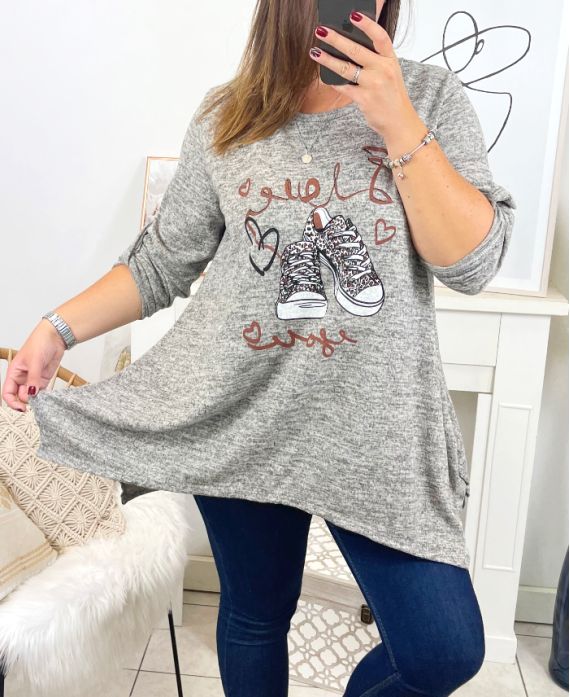 GROOT FORMAAT PULL LOVE GENAGELD 2333 BEIGE