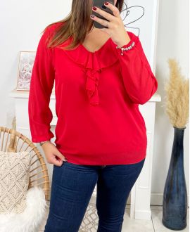 LARGE SIZE BLOUSE FROUFROUS 2720 RED