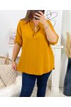 LARGE SIZE BLOUSE CH06 MUSTARD