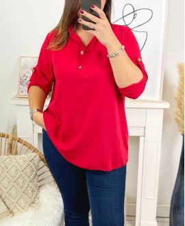 LARGE SIZE BLOUSE CH06 RED