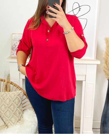 GROTE MAAT BLOUSE CH06 ROOD