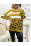 LEOPARD SHA08 JERSEY DE LANA MOSTAZA