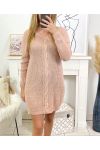 TUNIC DRESS TWISTED MESH SHA09 PINK