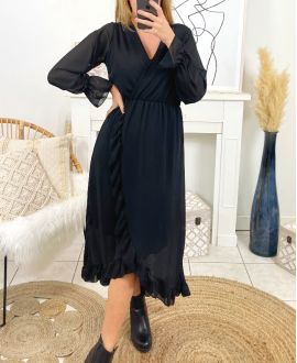 LONG DRESS VEIL 9882 BLACK