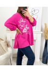 GRANDE TAILLE PULL SOME SEE A 2105B FUSHIA