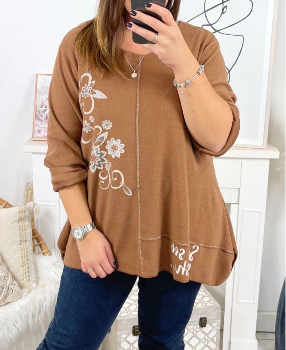 GRANDE TAILLE PULL SOME SEE A 2105B CAMEL