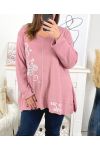 GRANDE TAILLE PULL SOME SEE A 2105B ROSE
