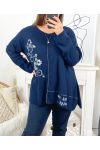 GRANDE TAILLE PULL SOME SEE A 2105B BLEU MARINE