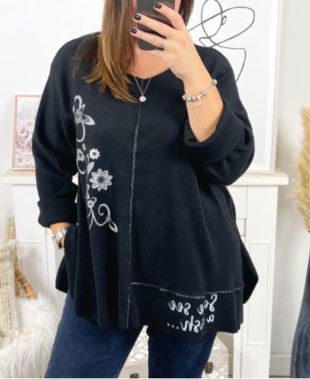 GRANDE TAILLE PULL SOME SEE A 2105B NOIR