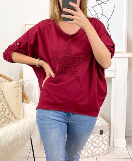 SWEAT SHIRT 19711I2 ETOILE BORDEAUX