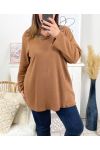 GRANDE TAILLE PULL CHEMISE 2730 CAMEL