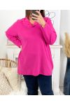 CAMISA DE SUÉTER TALLA GRANDE 2730 FUSHIA