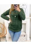 SOFT SWEATER WITH NECKLACE 6187M2 GREEN