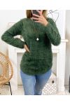 SOFT SWEATER WITH NECKLACE 6187M2 GREEN