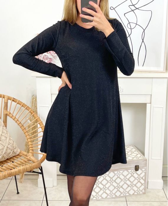 ROBE BRILLANTE 7242 NOIR