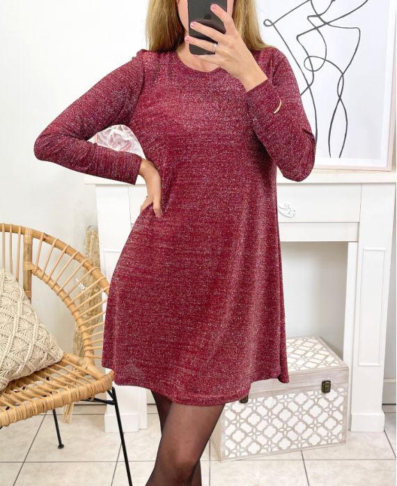 ROBE BRILLANTE 7242 BORDEAUX