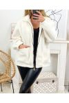 CAPPOTTO IN COTONE ZIPPE 8215 BIANCO