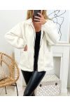 CAPPOTTO IN COTONE ZIPPE 8215 BIANCO