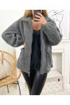 COTTON COAT ZIPPE 8215 GREY