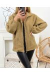 CAPPOTTO MOUMOUTE CON ZIP 8215 BEIGE