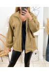 ZIPPED MOUMOUTE COAT 8215 BEIGE