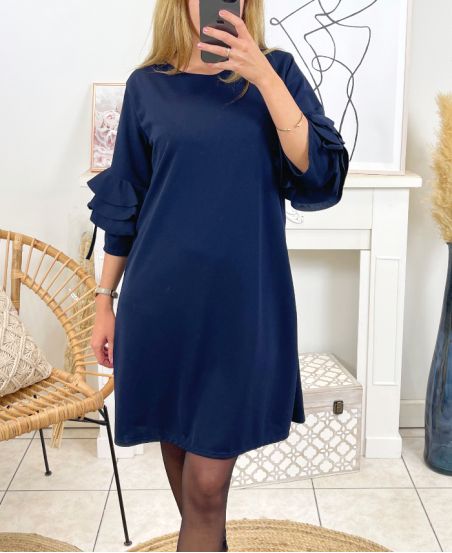 ABITO DA SERA MANICHE FANTASIA 9206 BLU NAVY